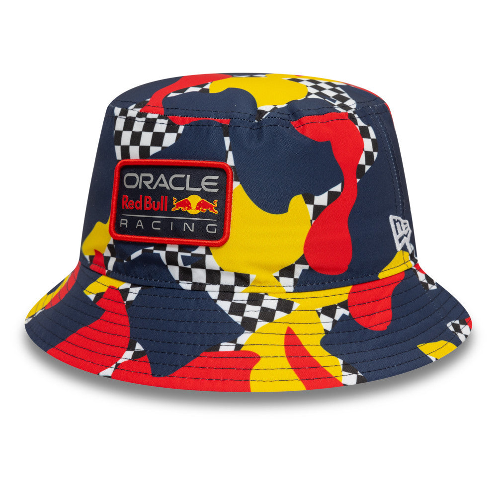 Oracle Red Bull Racing Bucket Hat - Abstract Tapered F1 Racing Bucket - New Era